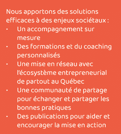 Nous apportons des solutions efficaces à des enjeux sociétaux : Un accompagnement sur mesure Des formations et du coa   