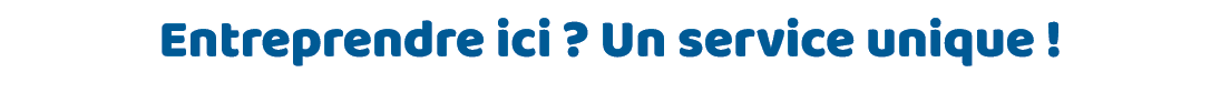 Entreprendre ici   Un service unique  