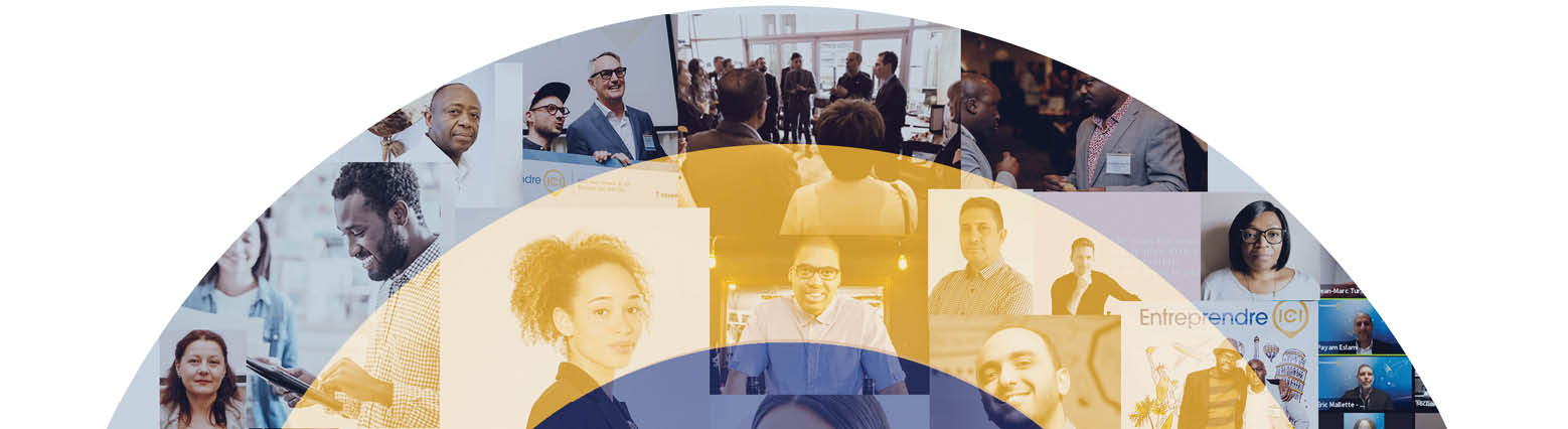 Hundreds of social media portraits are superimposed over a target 