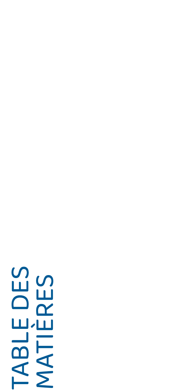 TABLE DES MATIÈRES