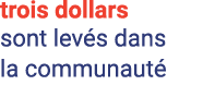 trois dollars sont levés dans la communauté 
