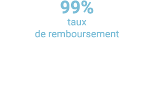 99% taux de remboursement